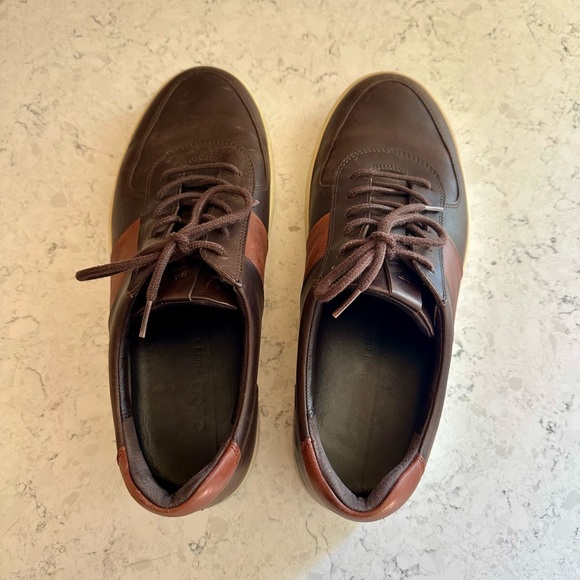 ECCO Brown Leather Casual Sneakers | Men’s 10 - Picture 9 of 9